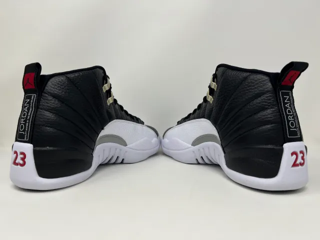 Nike air jordan retro xii 12 playoffs 2022 black white men's size 8.5 ct8013-006