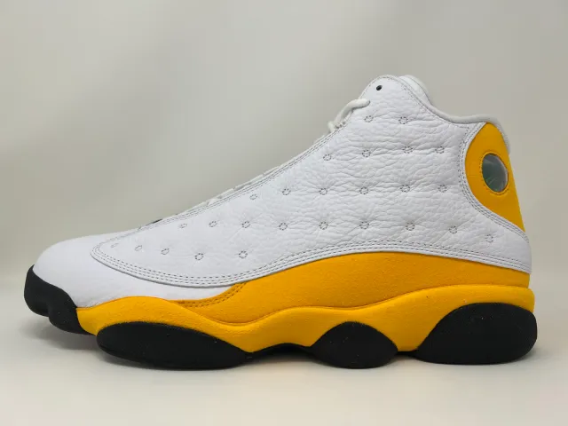 Nike air jordan retro xiii 13 del sol 2022 white yellow men's size 13 414571-167