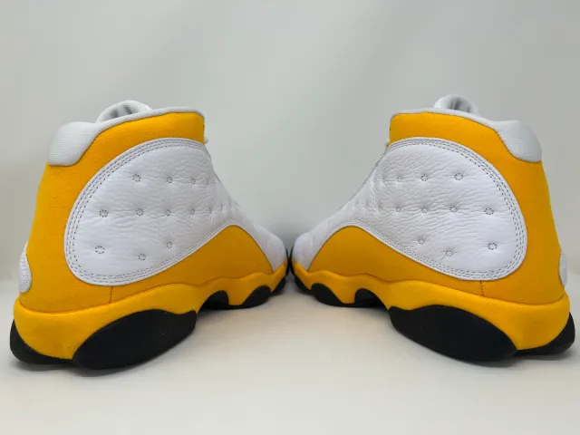 Nike air jordan retro xiii 13 del sol 2022 white yellow men's size 13 414571-167