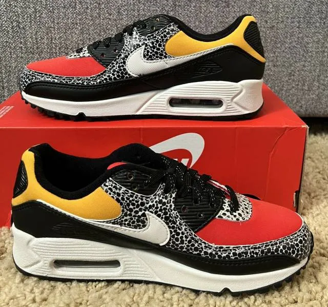 Nike air max 90 se safari black chile red