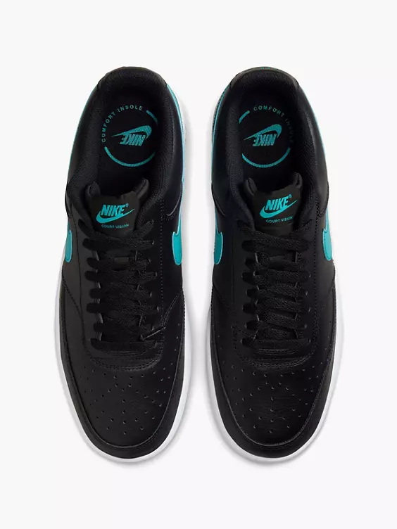 Nike  Court Vision Low Black/Blue Trainers