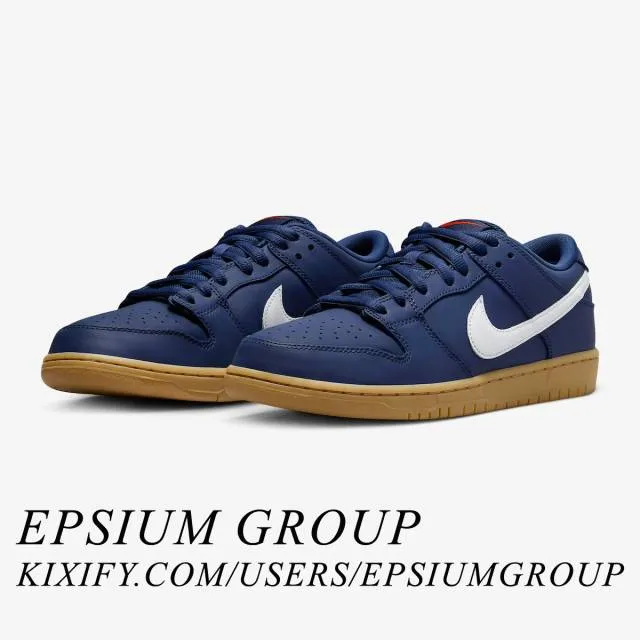 Nike dunk low sb (navy gum/ navy/ white/ navy/ gum/ navy/ orange) men us 8-13 fj1674-400