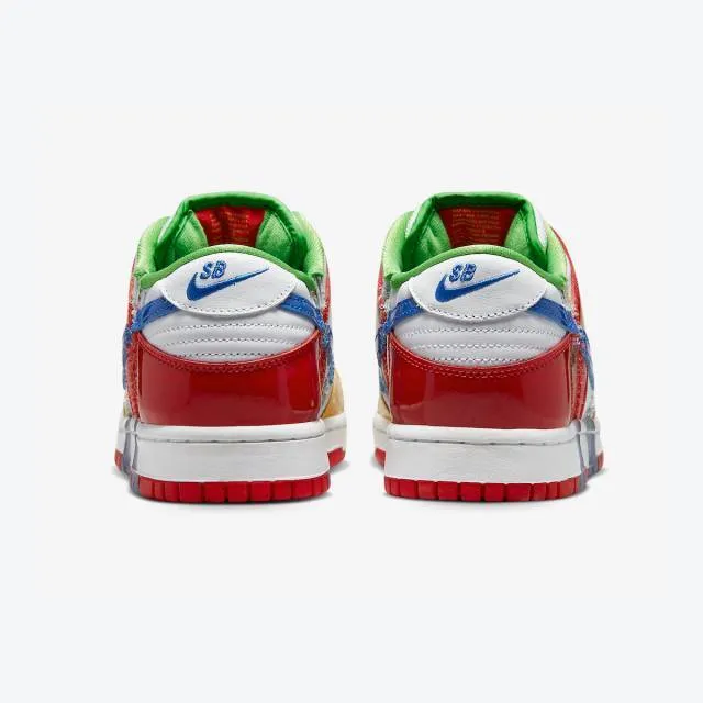 Nike dunk low sb (sandy bodecker/ white/ hyper royal/ mean green/ multicolor) men us 8-13 fd8777-100