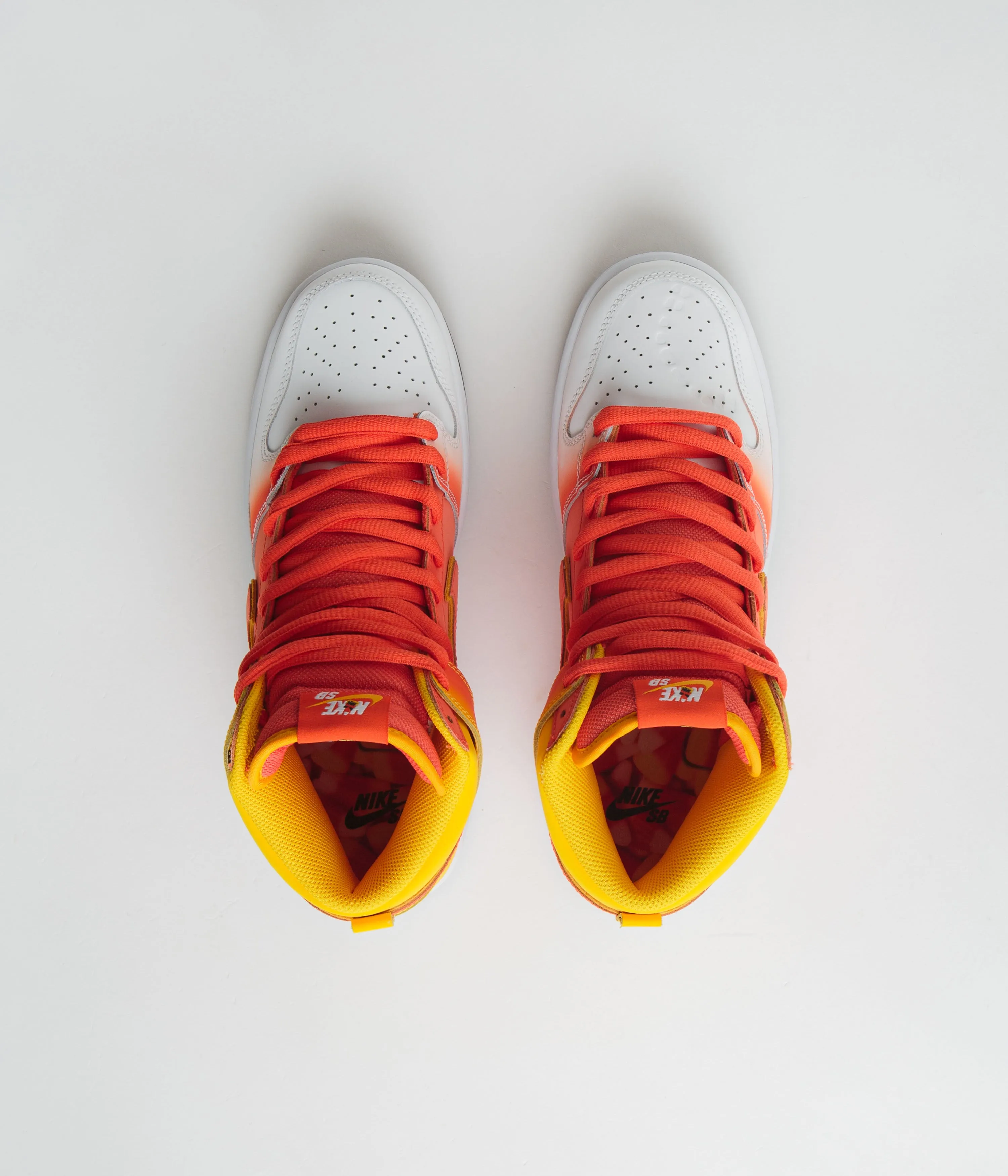 Nike SB Dunk High Pro Shoes - Amarillo / Orange - White - Black