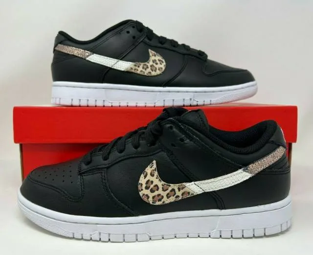 Nike W Dunk Low SE Primal Black Leopard 2021 Women's Siz...