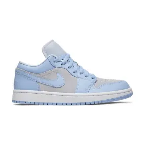 Nike women's air jordan 1 low (aluminum/ football grey/ white/ bl