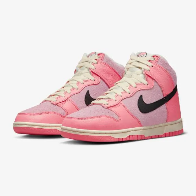 Nike Women's Dunk High (Hoops/ Medium Soft Pink/ Black) ...