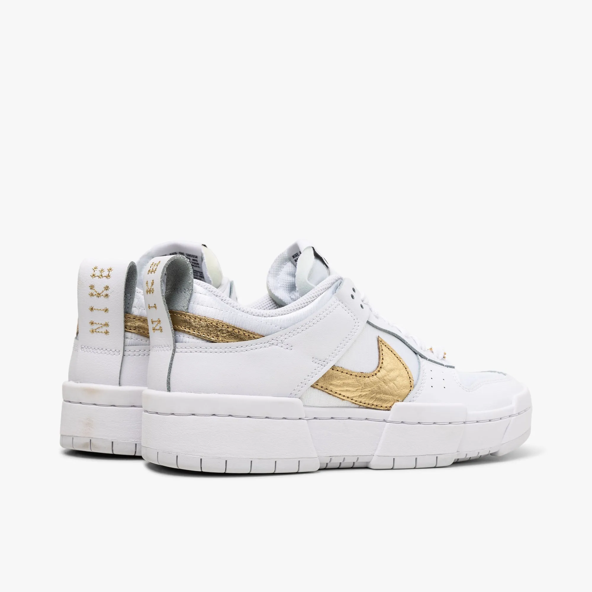 Nike Women's Dunk Low Disrupt / White / White - Metallic Gold