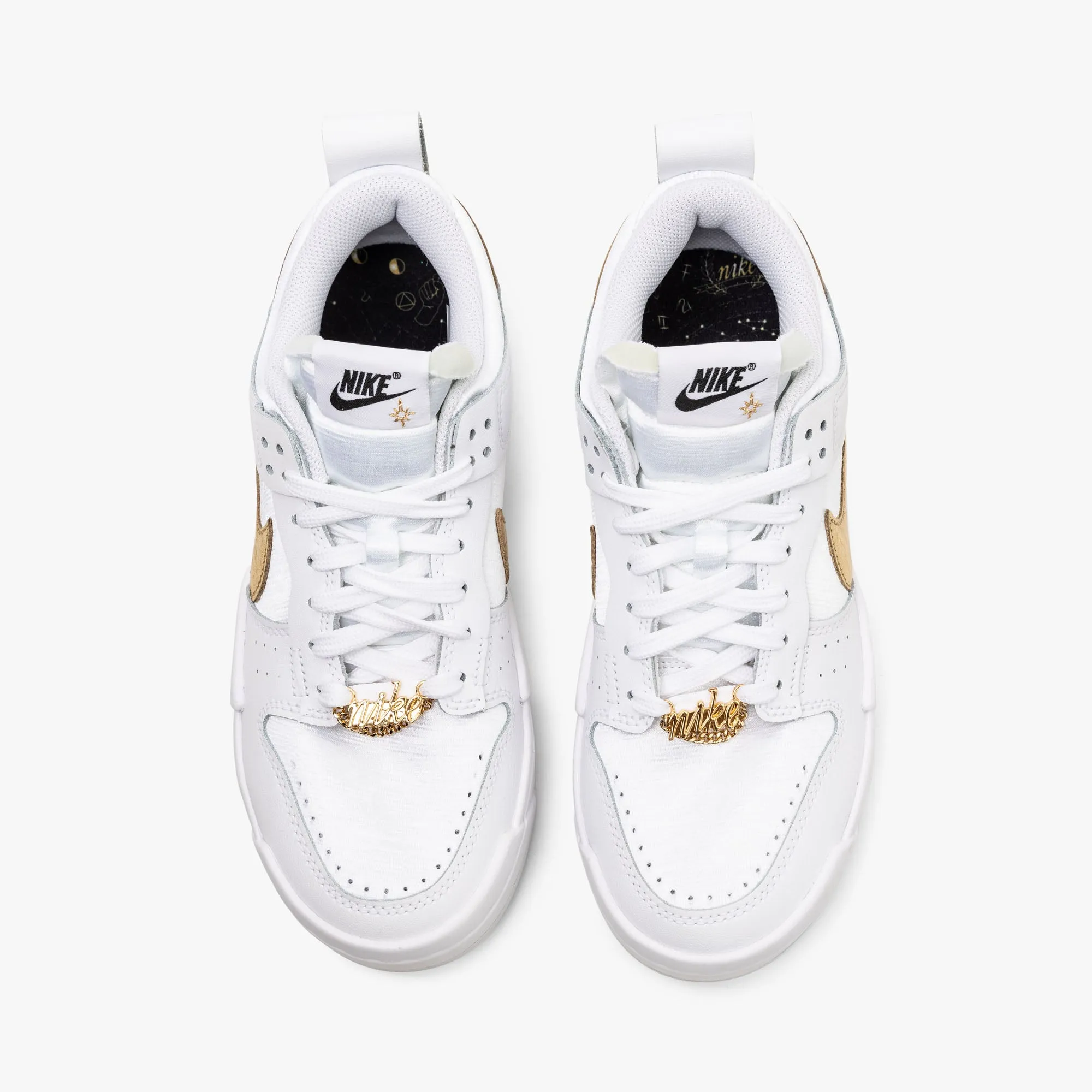 Nike Women's Dunk Low Disrupt / White / White - Metallic Gold