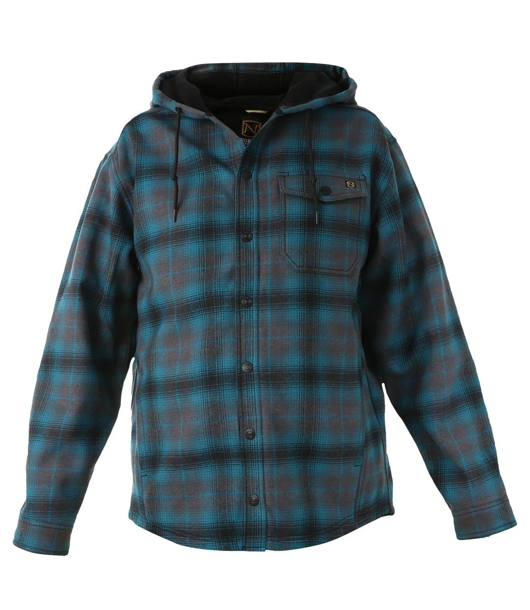 Noble Outfitters Men's Shirt Jacket in Teal Plaid