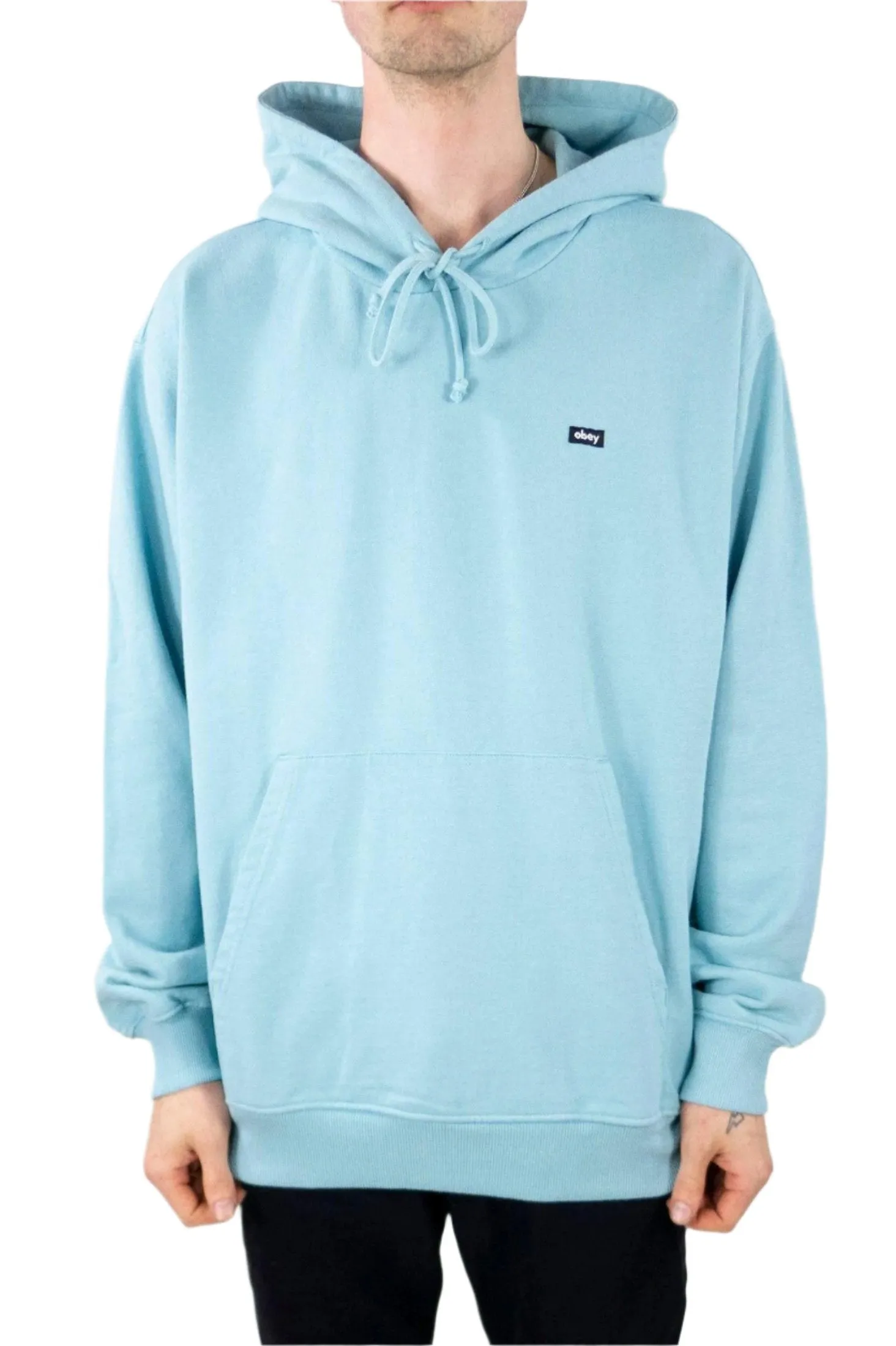 OBEY Timeless Recycled Heavy Hoodie - Pigment Turquoise Tonic