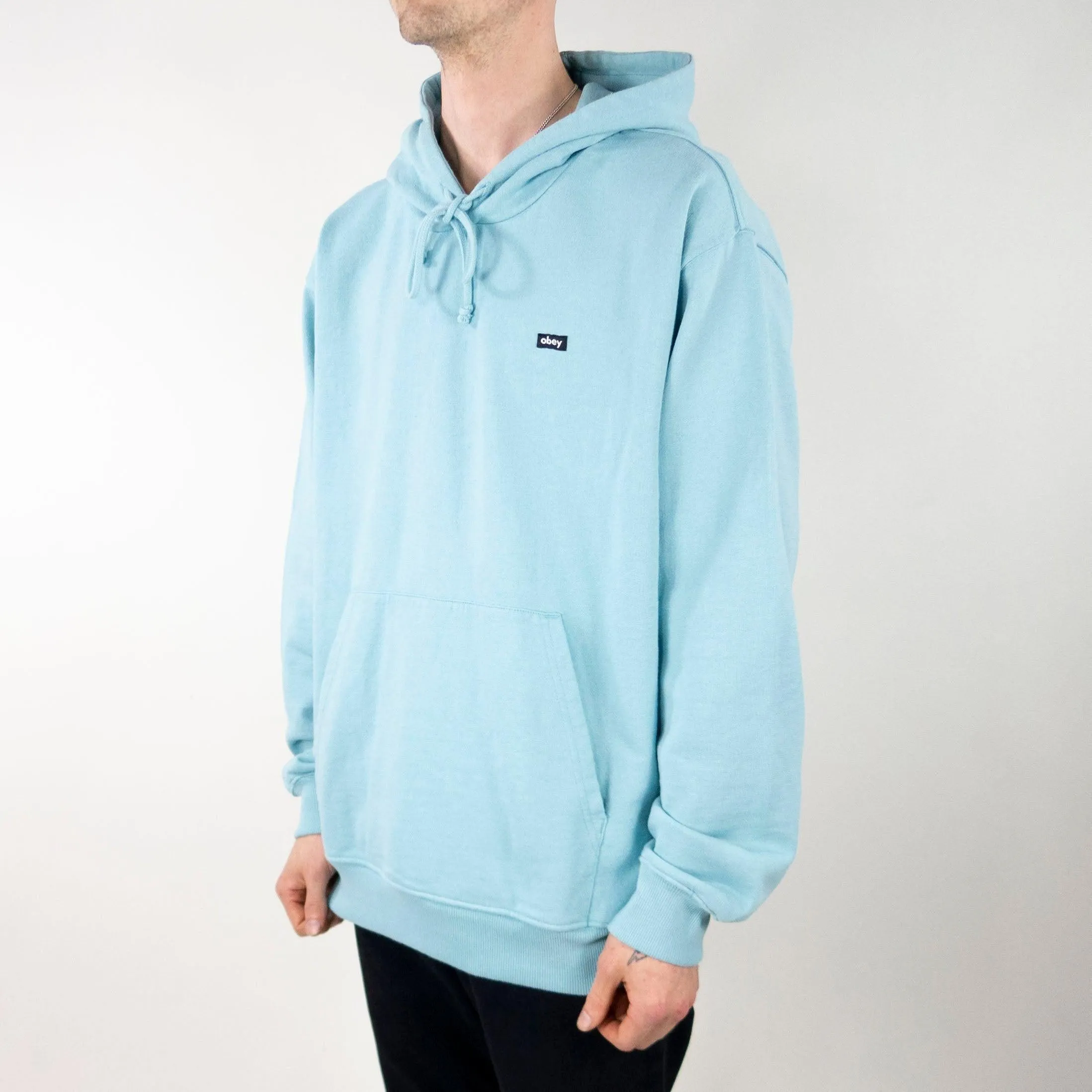 OBEY Timeless Recycled Heavy Hoodie - Pigment Turquoise Tonic