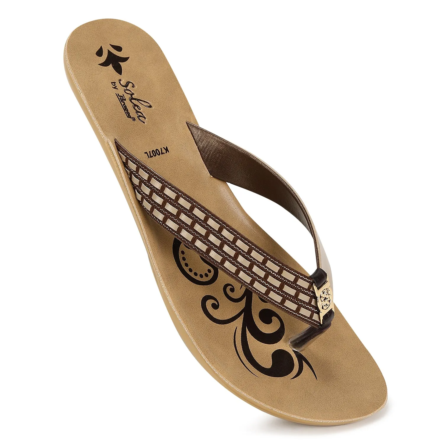 Paragon  PUK7007L Women Sandals | Casual & Formal Sandals | Stylish, Comfortable & Durable | For Daily & Occasion Wear