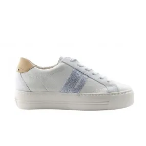 Paul Green 5330-01 | Ivory/Ice Suede/Leather | Womens Platform Casual Trainers