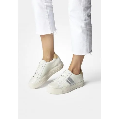 Paul Green 5330-01 | Ivory/Ice Suede/Leather | Womens Platform Casual Trainers