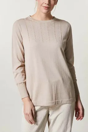 Persona (by Marina Rinaldi) AVOCADO PLASTRON DETAIL PULLOVER