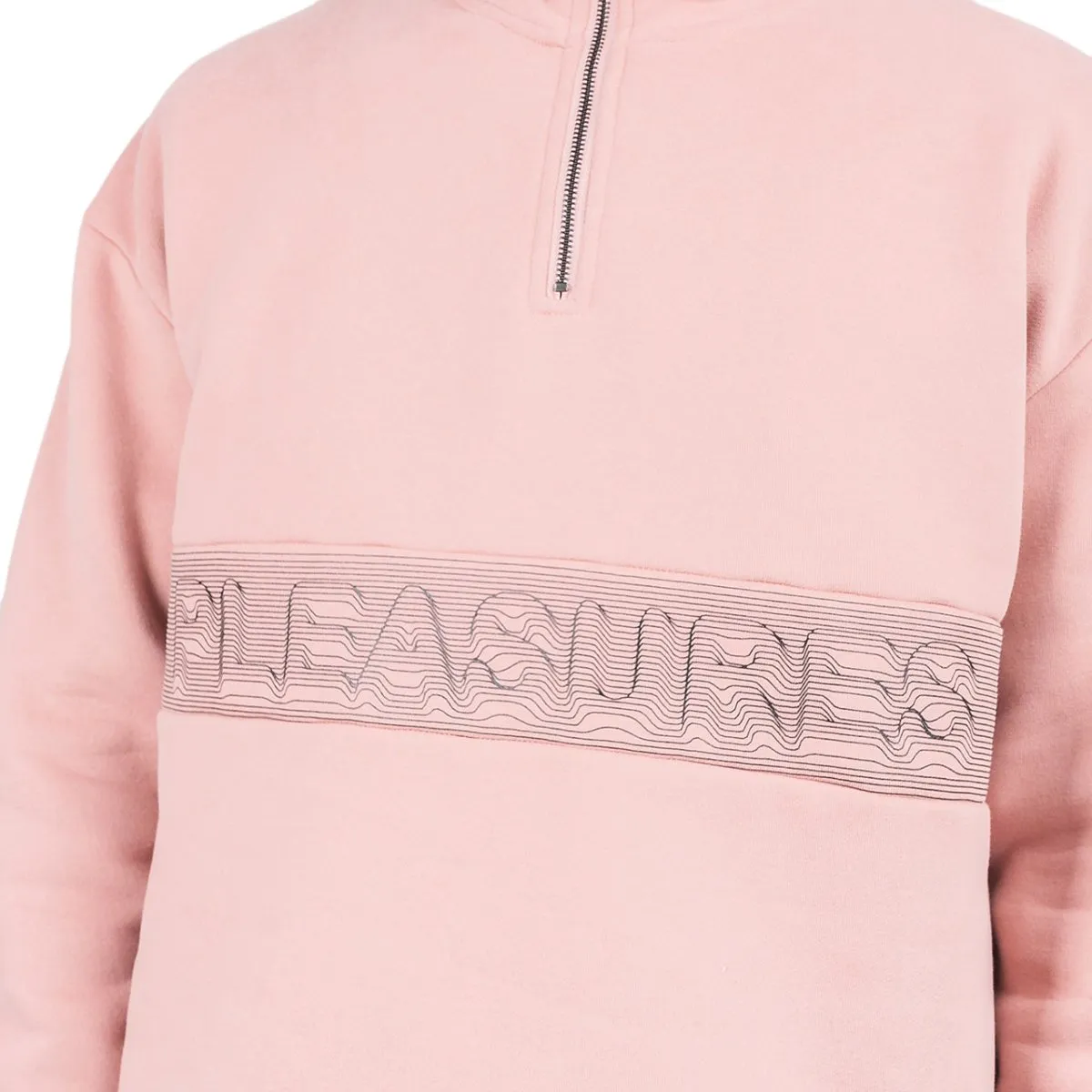 Pleasures Decline Quarter Zip Pullover (Pink)