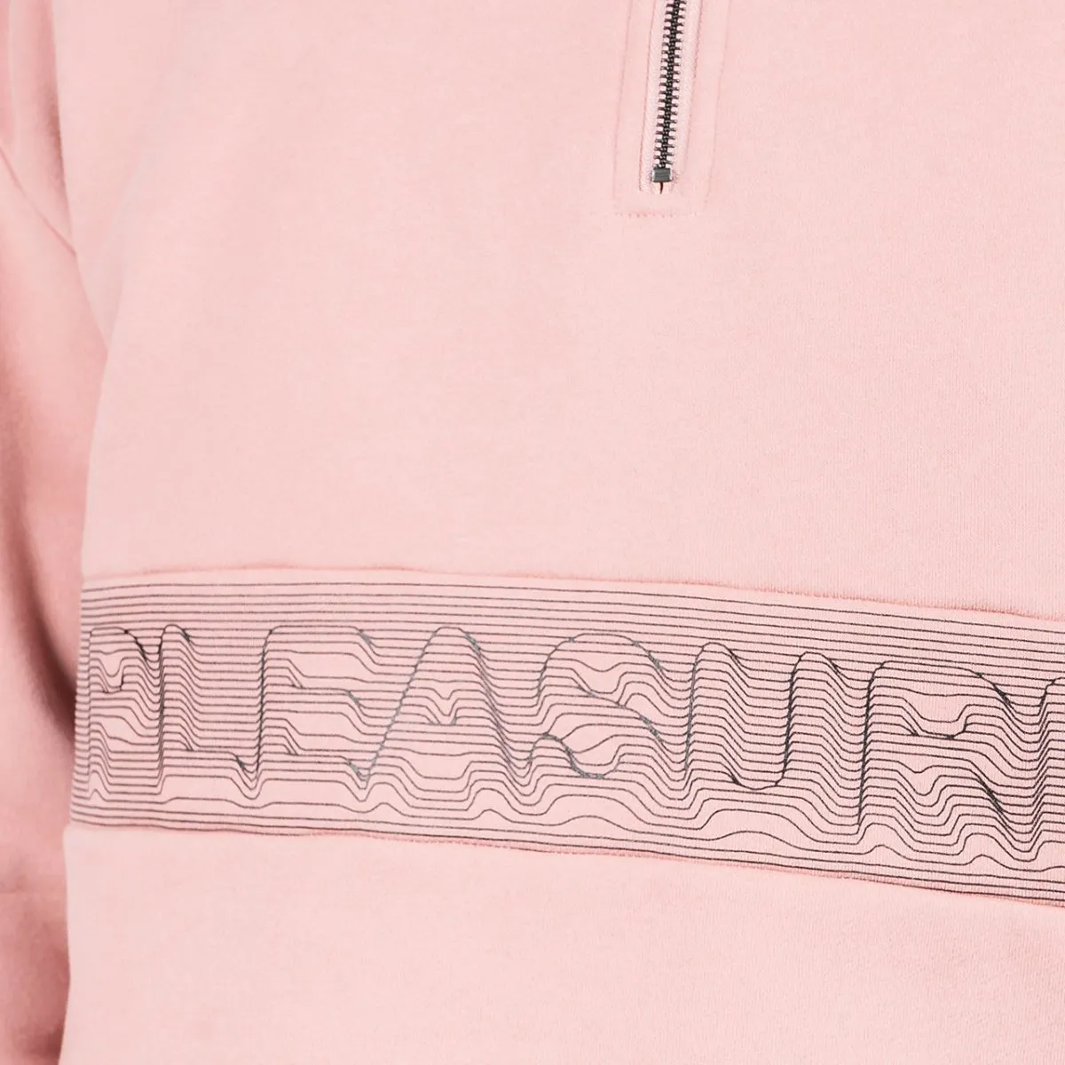 Pleasures Decline Quarter Zip Pullover (Pink)