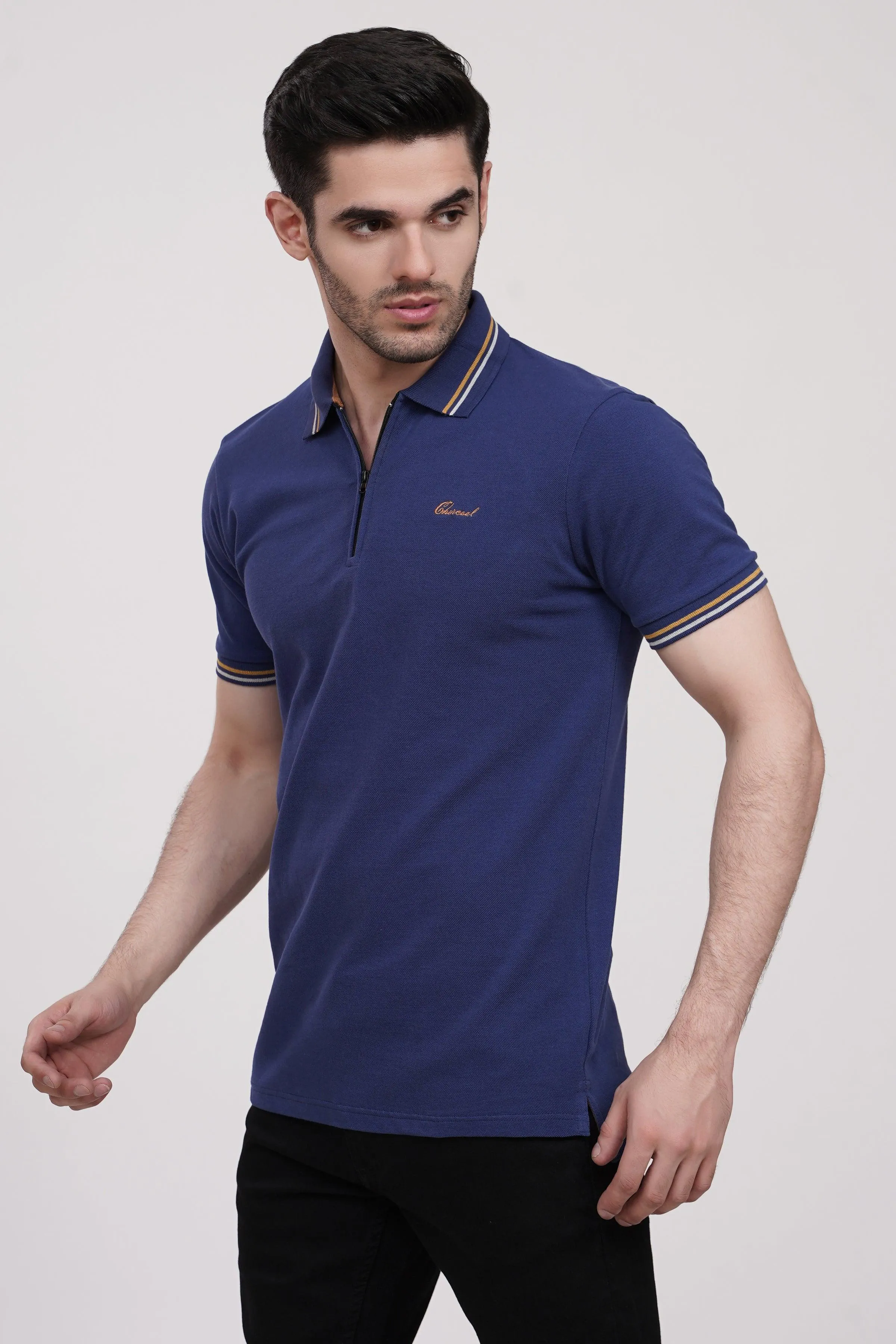 POLO SHIRT PIQUE BLUE