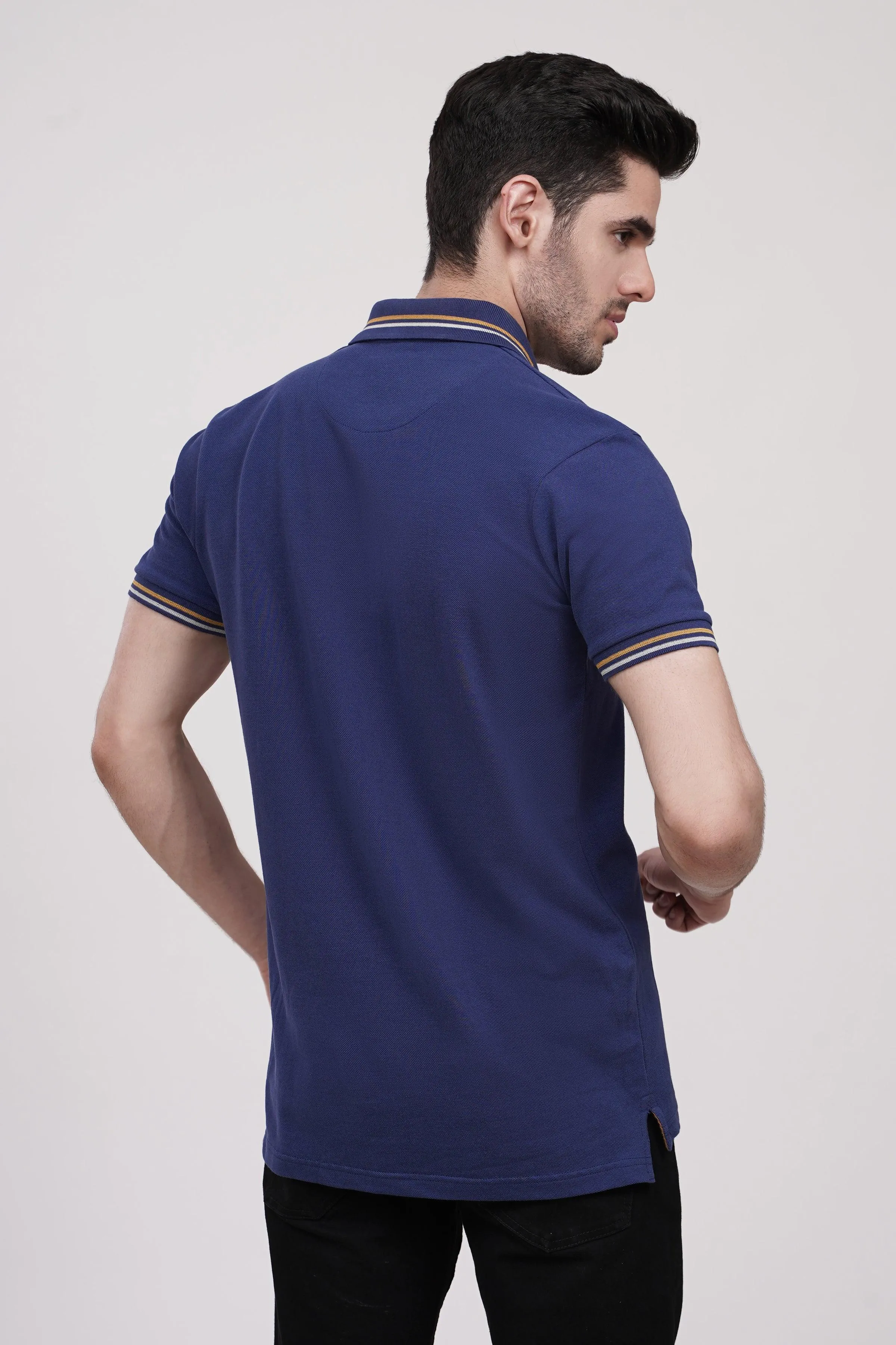 POLO SHIRT PIQUE BLUE