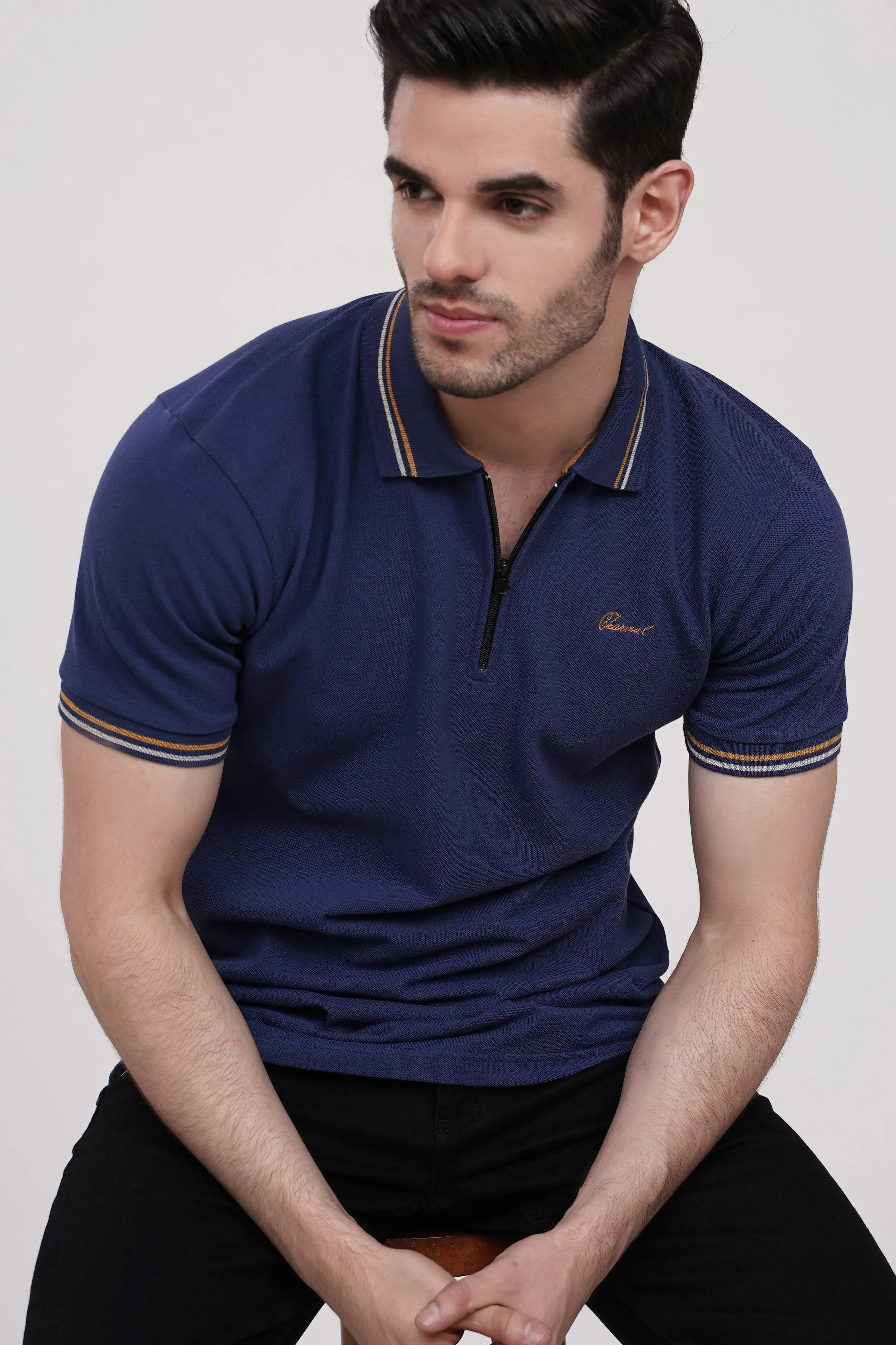 POLO SHIRT PIQUE BLUE