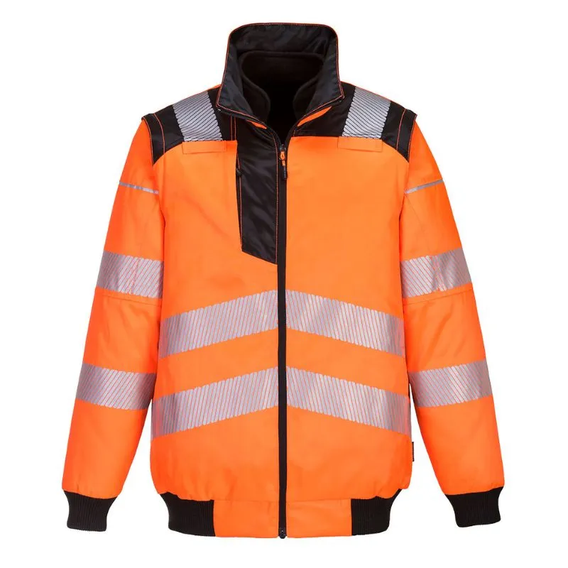 Portwest PW302 PW3 3-in-1 Orange Hi-Vis Pilot Jacket