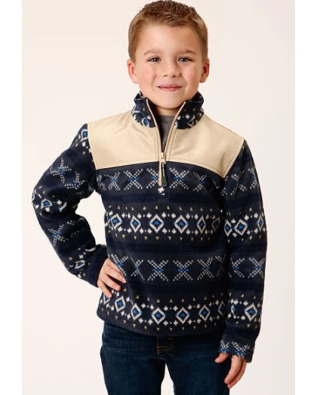 Product Name:  Roper Boys' Poly Micro Fleece Pullover