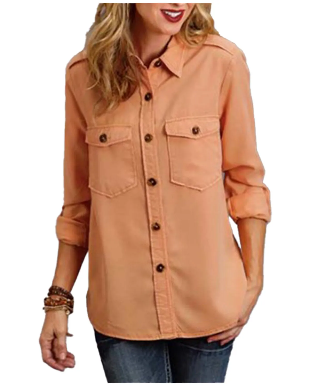 Product Name:  Stetson Women's Lyocell Button-Front Shirt Jacket