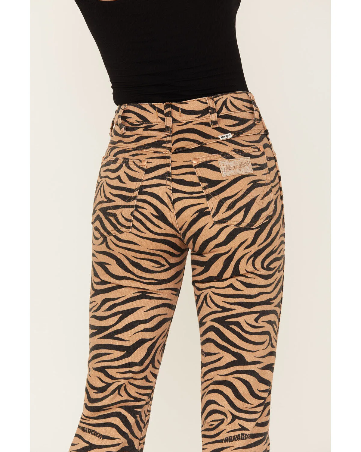 Product Name:  Wrangler Women's High Rise Wild West Purr Print Straight Jeans