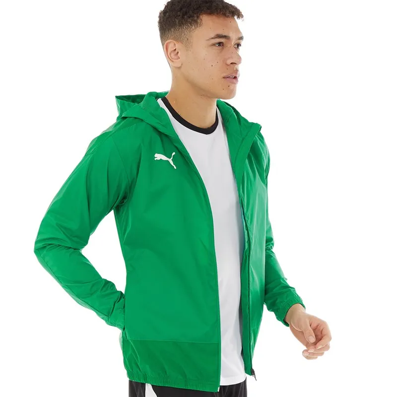 Puma Mens Goal Training Rain Jacket Pepper Green/Power Green