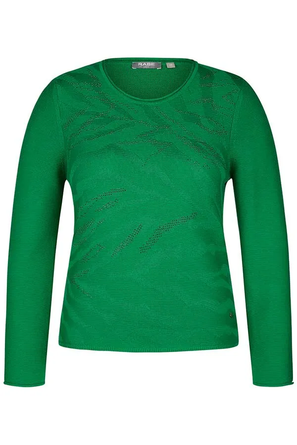 Rabe & LecomteGREEN ZEBRA TONE ON TONE PULLOVER