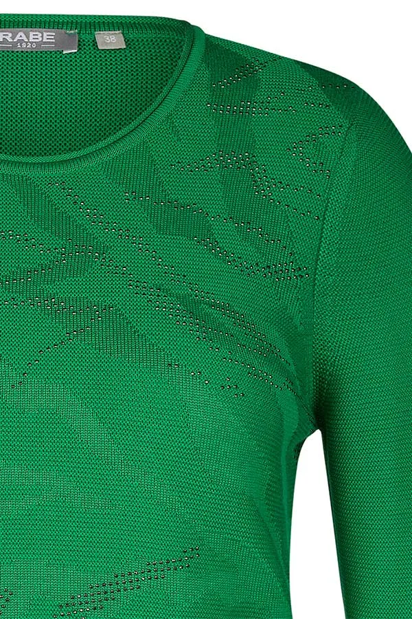 Rabe & LecomteGREEN ZEBRA TONE ON TONE PULLOVER