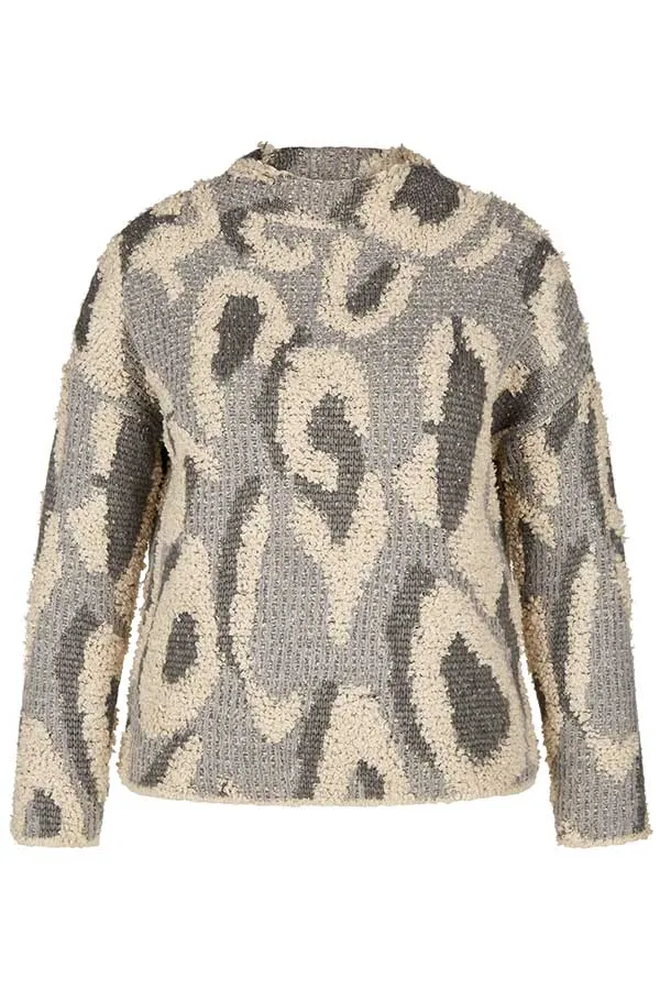 Rabe & LecomteGREY ANIMAL PRINT PULLOVER