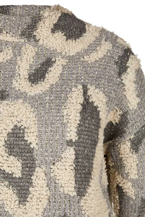 Rabe & LecomteGREY ANIMAL PRINT PULLOVER