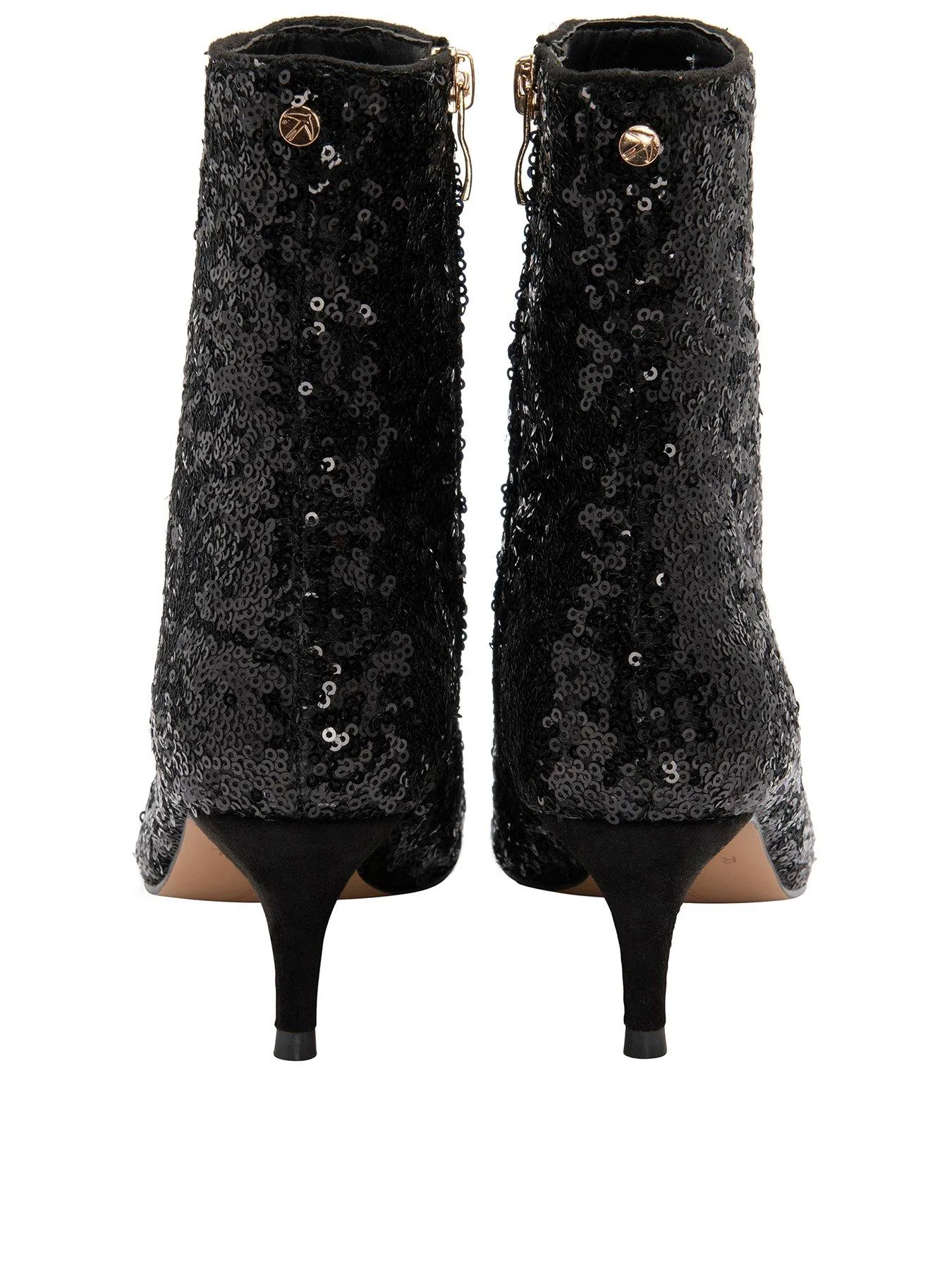 Ravel Currans Black Sequin Heeled Ankle Boot