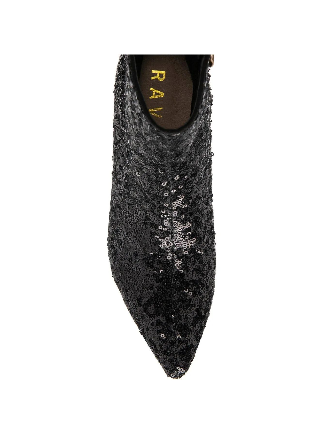 Ravel Currans Black Sequin Heeled Ankle Boot