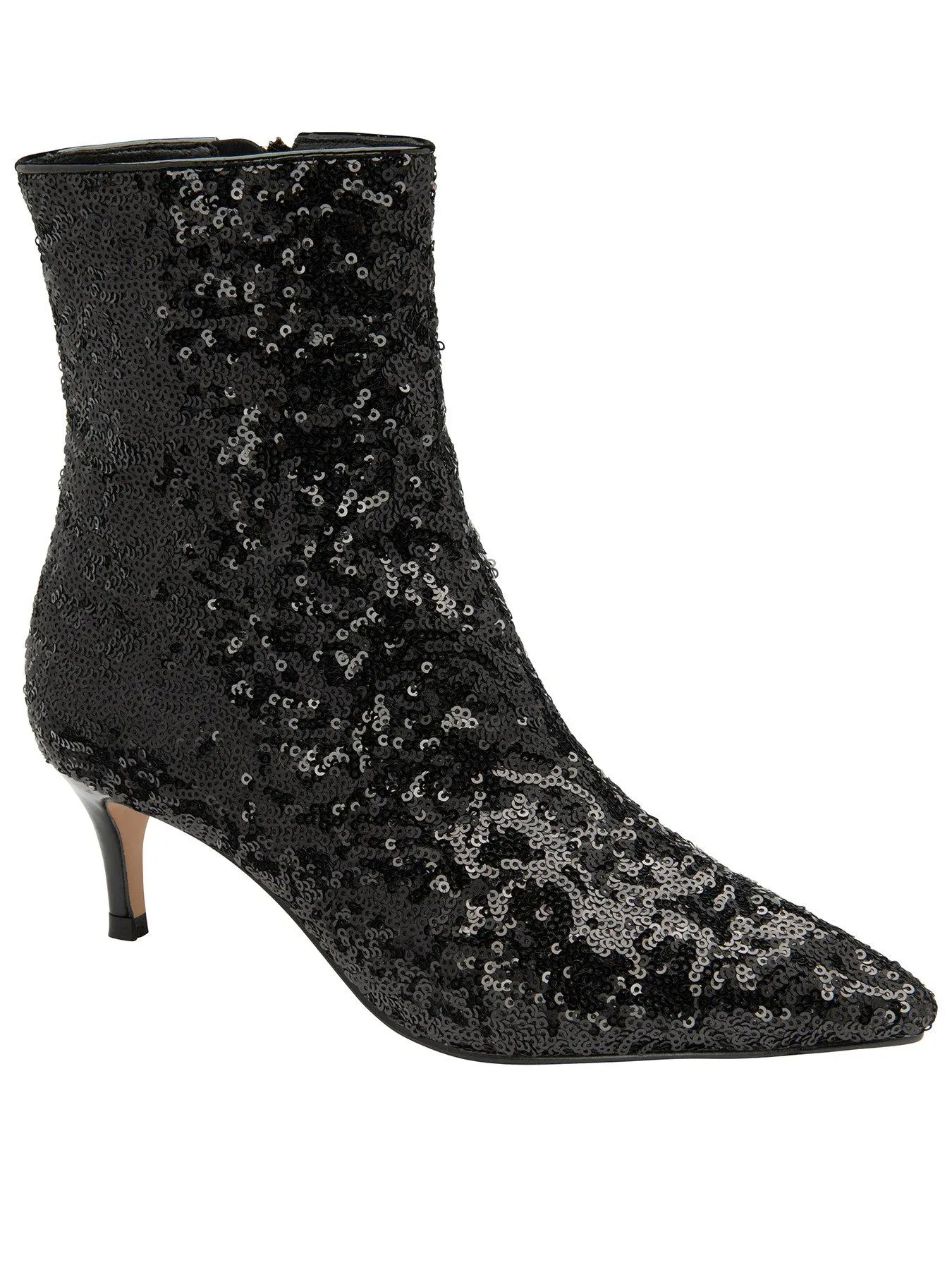 Ravel Currans Black Sequin Heeled Ankle Boot