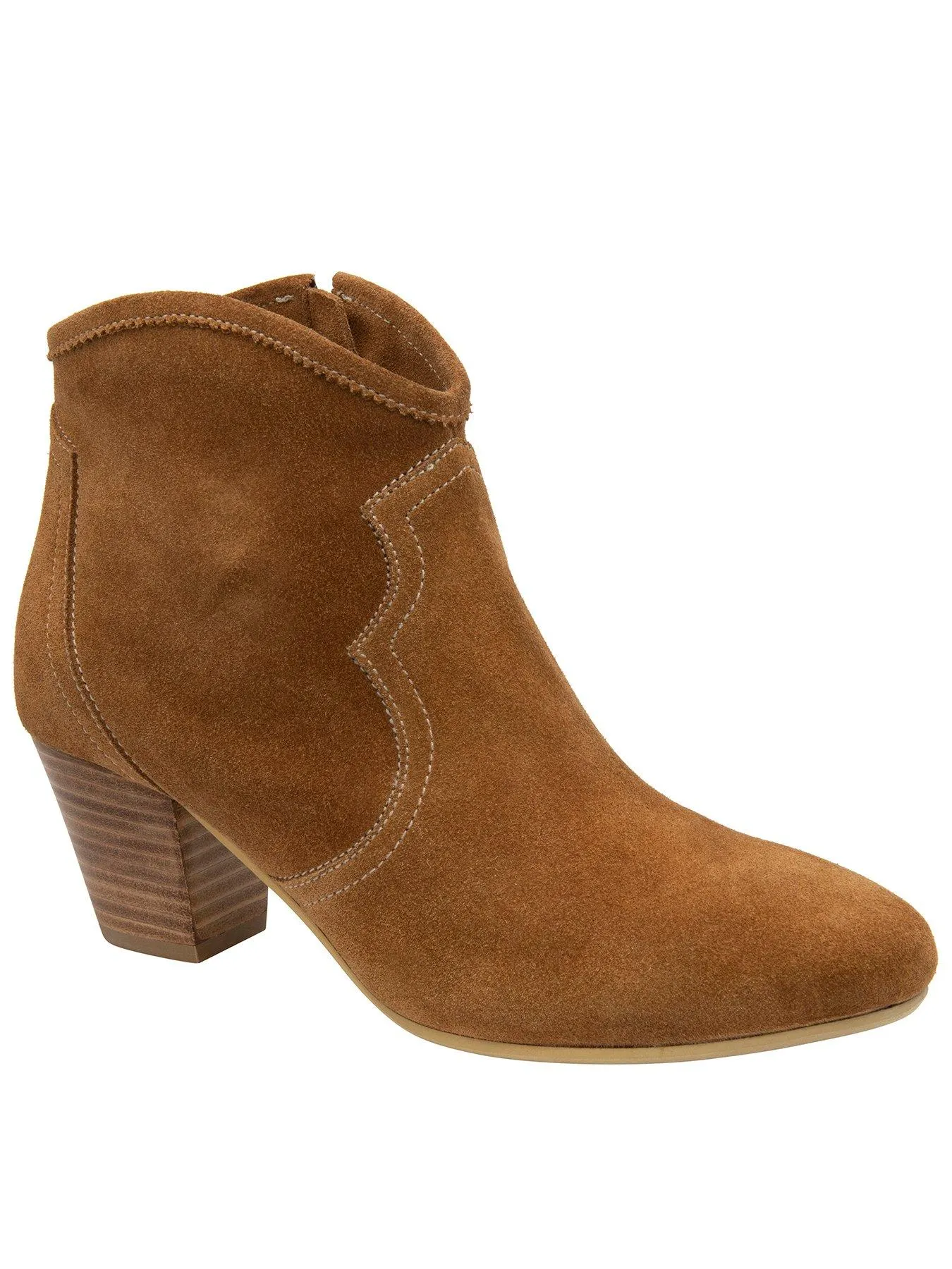 Ravel Teelin Tan Suede Western Ankle Boot