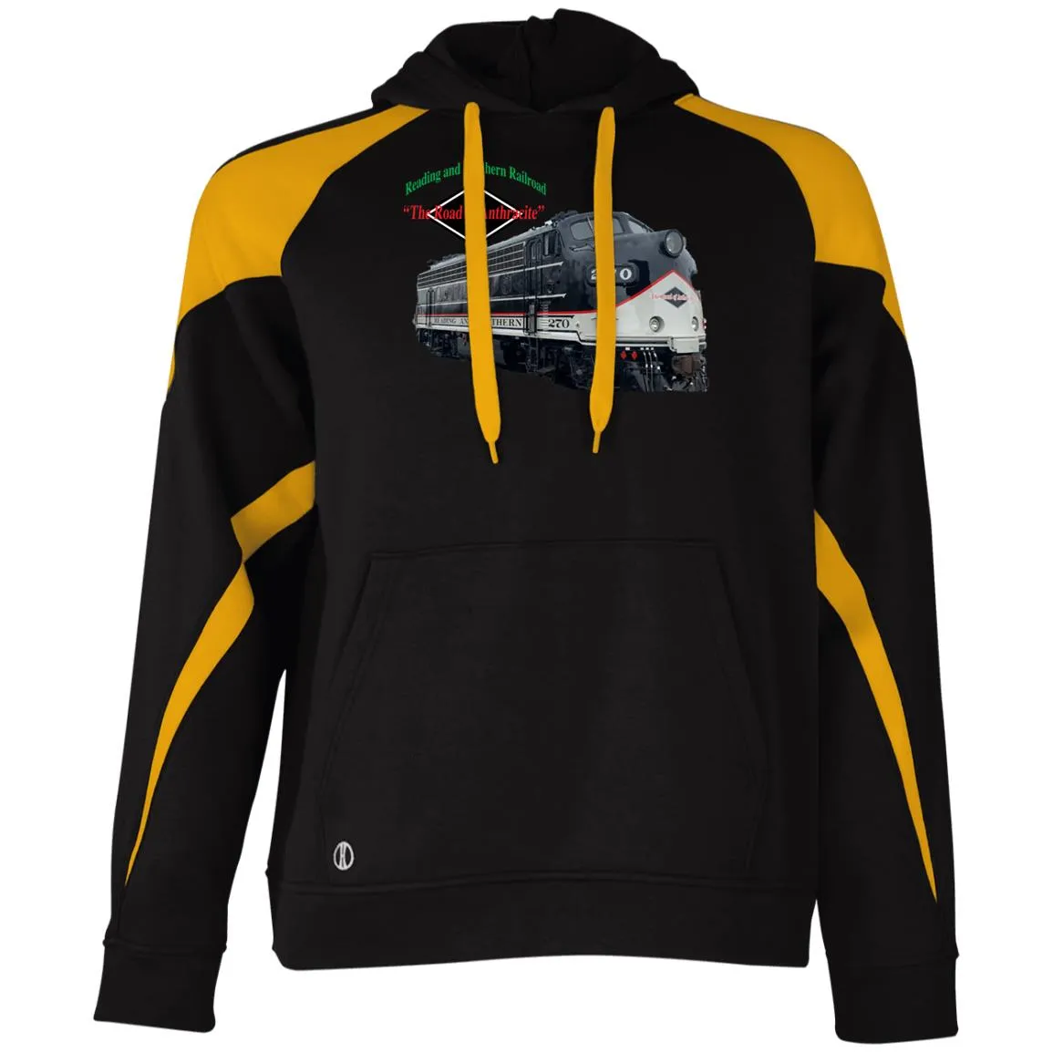 Reading Blue Mountain & Northern “The Road of Anthracite” Athletic Colorblock Fleece Hoodie