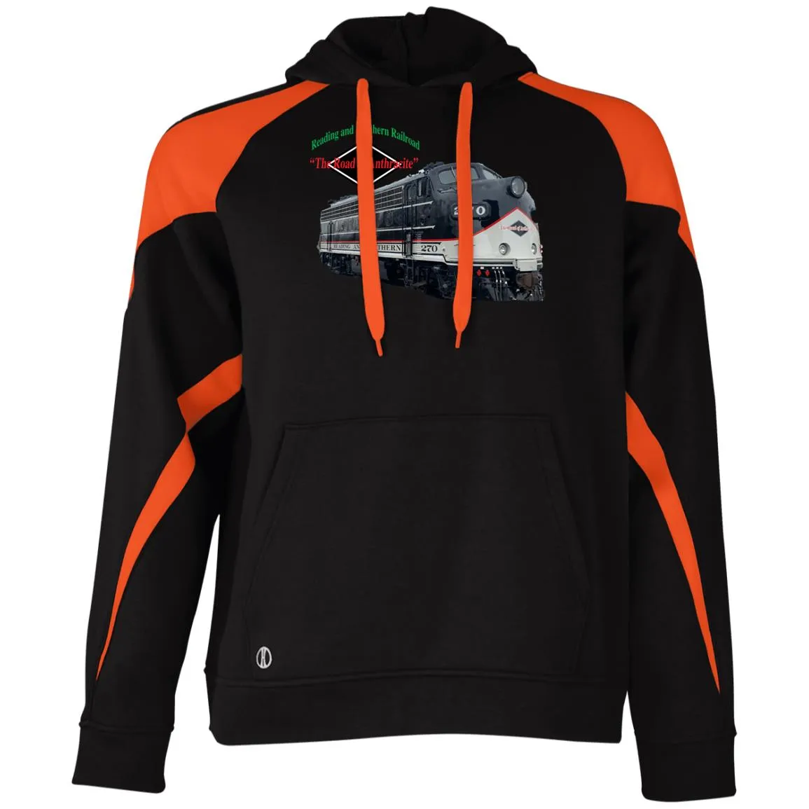 Reading Blue Mountain & Northern “The Road of Anthracite” Athletic Colorblock Fleece Hoodie