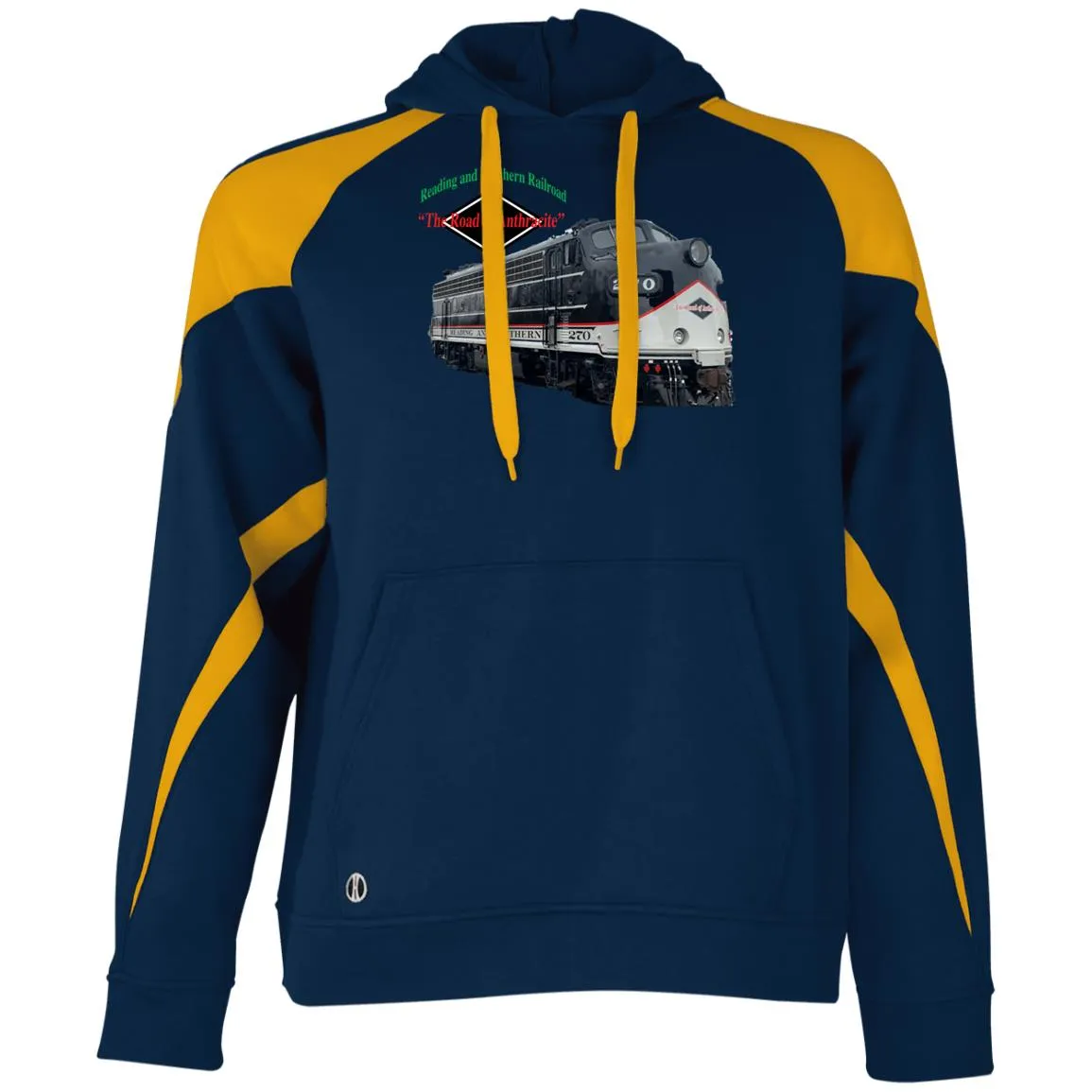 Reading Blue Mountain & Northern “The Road of Anthracite” Athletic Colorblock Fleece Hoodie