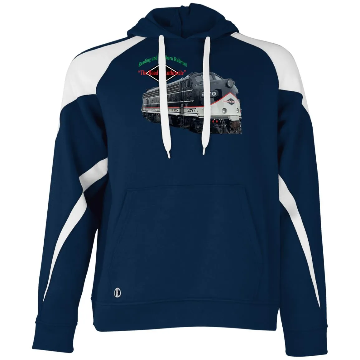 Reading Blue Mountain & Northern “The Road of Anthracite” Athletic Colorblock Fleece Hoodie