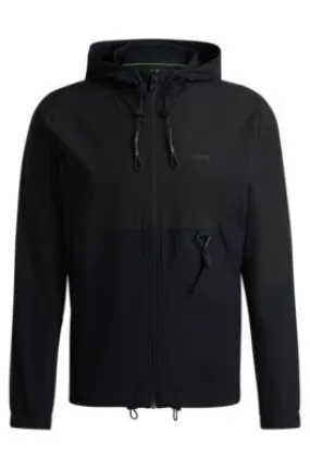 Regular-fit zip-up hoodie with quick-dry performance