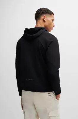 Regular-fit zip-up hoodie with quick-dry performance