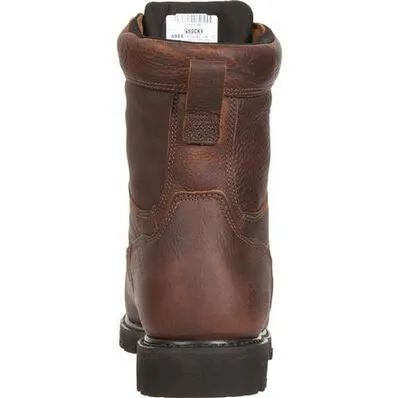 Rocky Men's 8 Exertion Waterproof Steel Toe Work Boot - Brown FQ0006988