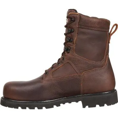 Rocky Men's 8 Exertion Waterproof Steel Toe Work Boot - Brown FQ0006988