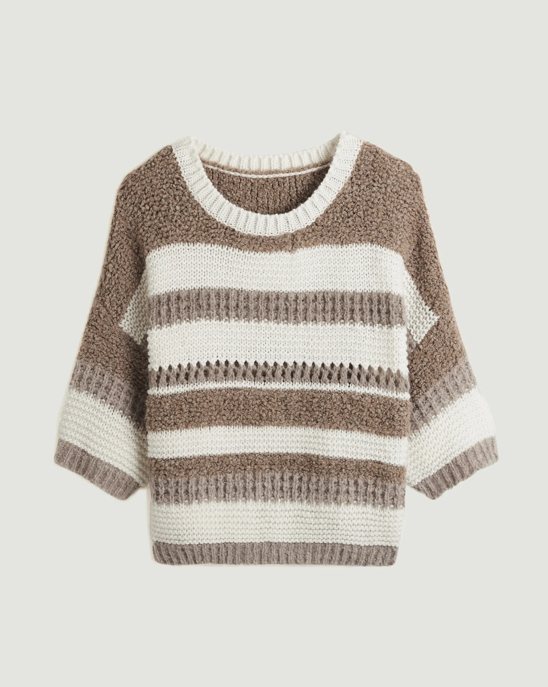 Rodier TAUPE STRIPED PULLOVER