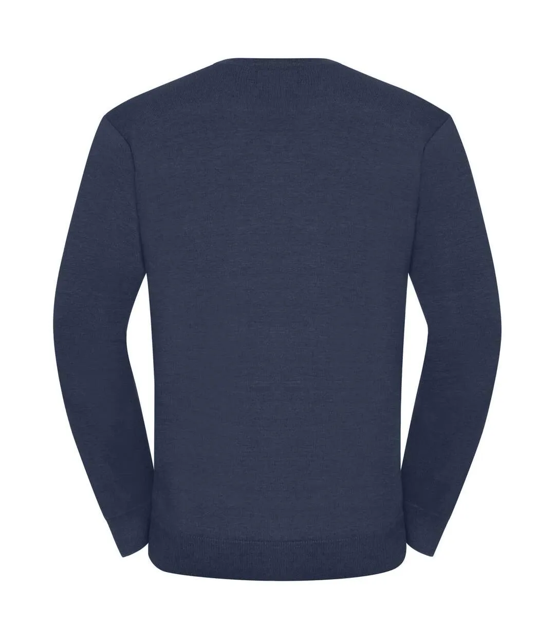 Russell Collection Mens V-Neck Knitted Pullover Sweatshirt (French Navy) - UTBC1012