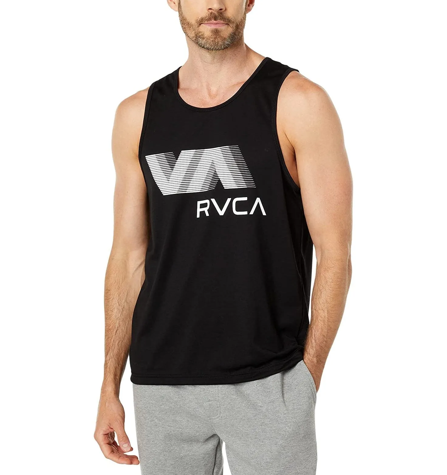 RVCA Mens VA RVCA Blur Sleeveless Tank Top