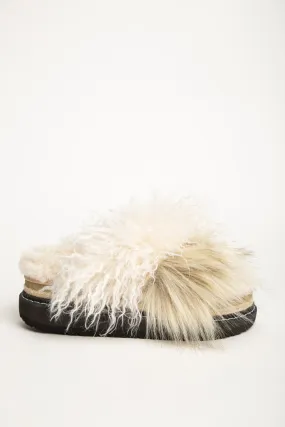 SACAI | MIX FAUX FUR SANDALS